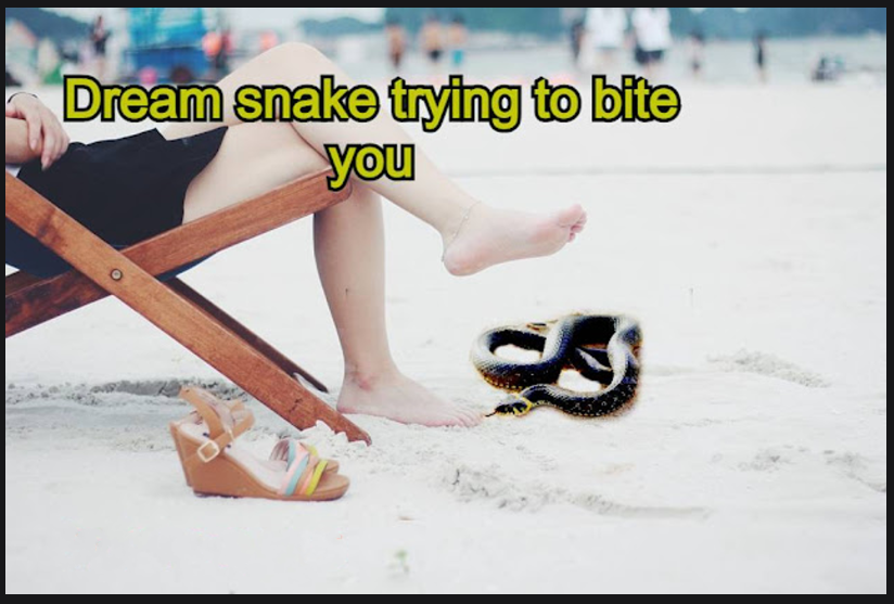 Snake bite dream on left leg